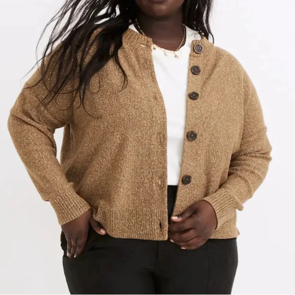 Madewell 100% Cotton Brown Button-Up Sweater XXL. Sold out due to popularity. - Picture 1 of 6